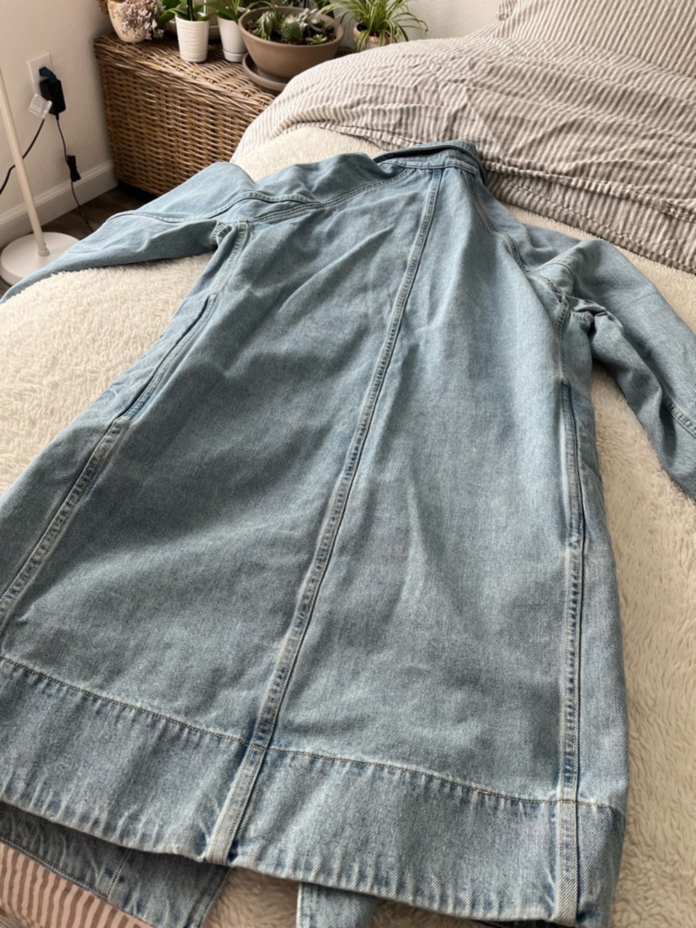 Rachel Comey Light Blue Denim Trench Coat - Picture 8 of 9